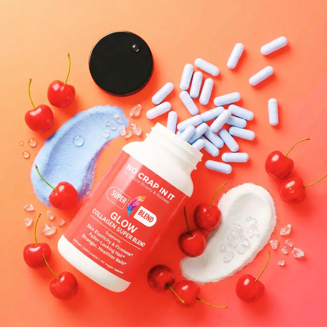 Glow Collagen Super Blend | Grass-Fed Collagen Peptides + Biotin, Vitamin C, Zinc & Beauty Support Nutrients