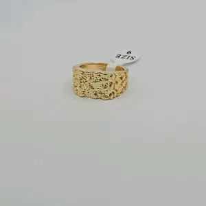 NUGGET  style rings fashion  gold-plated sizes  available  #8 #10