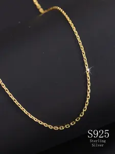 925 Sterling Silver Simple Necklace, Fashion Jewelry for Party, Daily Clothing Decor, Trendy All-match & Exquisite Jewelry for Birthday Gift,  Silver Infinity Necklace