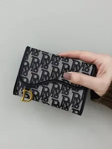 Fashion Chessboard Pattern Wallet for Women, Casual Multi-Functional Card Holder, Daily Use Short Purse, All Seasons
