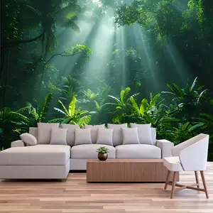 Open daily tapestry, green plant tapestry, forest tapestry, ceiling background decoration tapestry suitable for living room daily tapestry, green plant, forest tapestry, ceiling background decoration tapestry suitable for living room