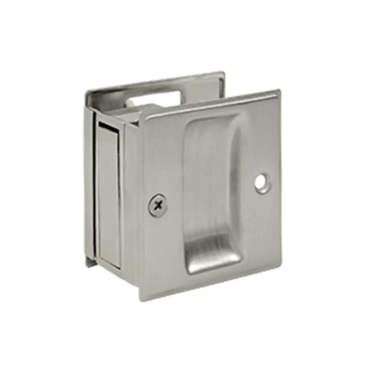 Deltana Passage Pocket Lock - 2.5x2.75 in, Satin Nickel, Solid Brass, Corrosion Proof, 1 Year Finish - For Motorcycle Kitchen & Bath Locks & Security Accessories