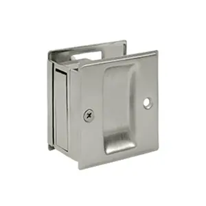 Deltana  2.5 x 2.75 in. Passage Pocket Lock- Satin Nickel - Solid