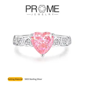 (SR146)S925 Sterling Silver Ocean Blue Heart Ice Flower Cut Rings 2.25CT Elegant & Luxurious Jewelry for Women