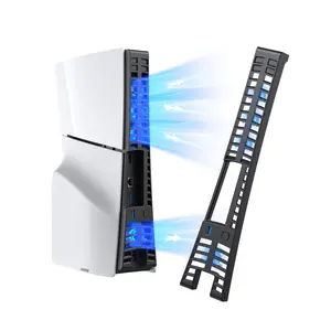 KIWIHOME Cooling Fan for PS5 Slim, Efficient Cooler Fan with Auto On/Off, Adjustable Speed, Quiet Cooling Fan with USB3.0 Port, Four Fan Cooling System with LED Light, Not for PS5 2020 and PS5 Pro