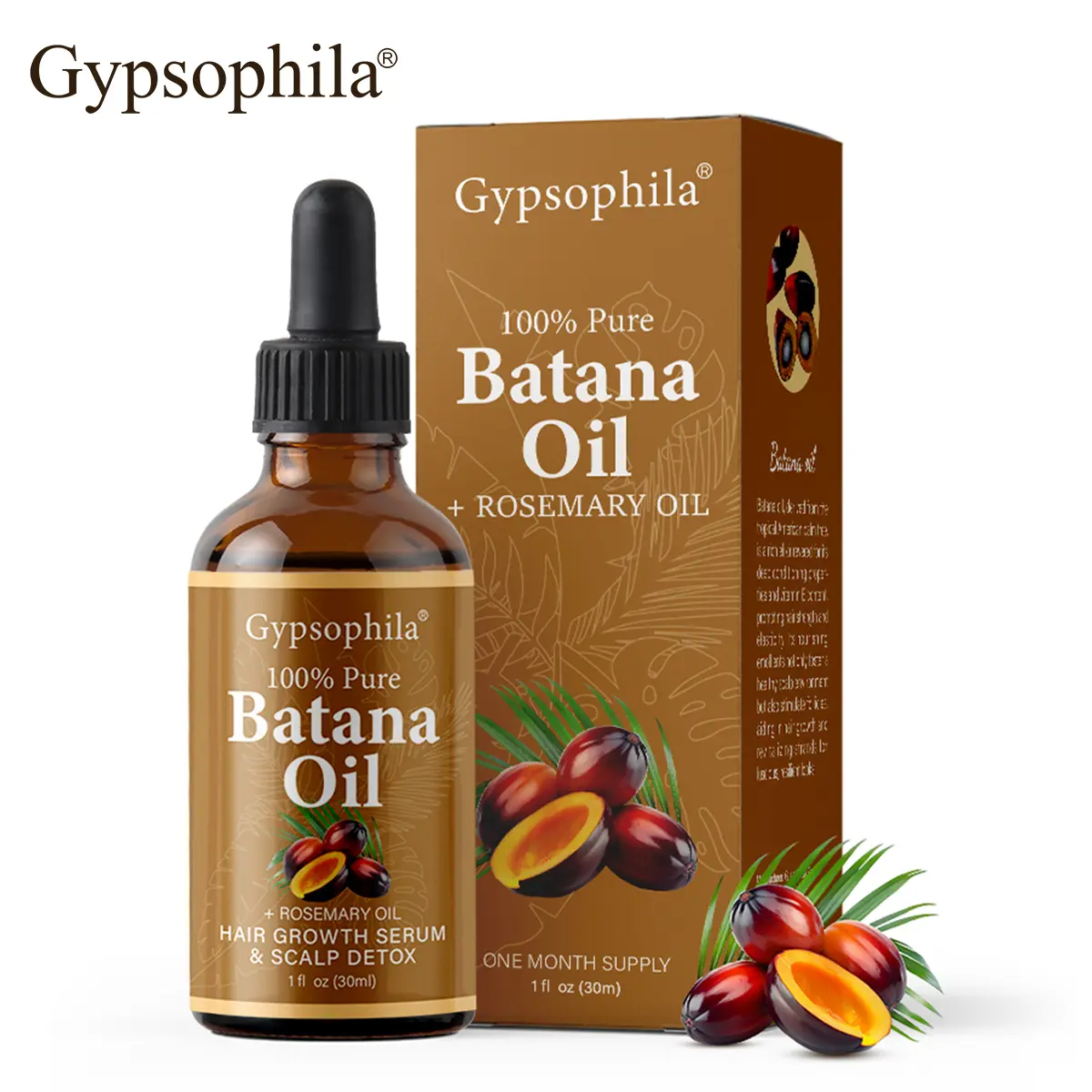 Gypsophila Batana oil with Rosemary oil, for promoting Hair Growth, Nourishing the scalp, Strengthening healthy hair,Organic Batana Oil reducing hair loss, and detoxifying the scalp(30 mL).Suitable for both women and men,Haircare Daily Men and women--A