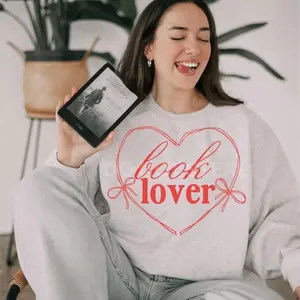 Book Lover Sweatshirt - Ash Grey - Sublimation - Unisex Sizing - Booktok