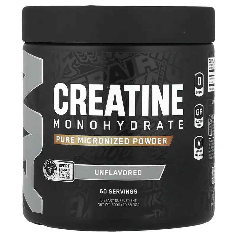 ABE Creatine Monohydrate, Pure Micronized Powder, Unflavored, 10.58 oz (300 g)