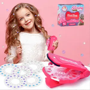 Glitter Diamond Styling Tools Hair Gemstone Styling Set + 180 colorful gemstones to light up girls' hair, clothes, accessories, etc., birthday gift for all hair types/hair styles - Hair Care, No Heat Required Hair Styling Accessories