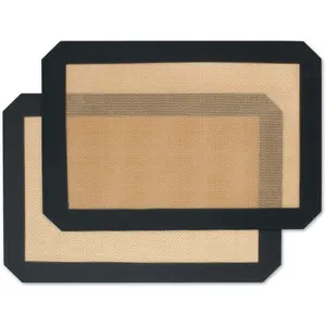 Baking Mat,2 Pack Reusable Baking Safe Silicone Mats for Baking, Oven Baking Sheet for Making Cookies, Macaroons