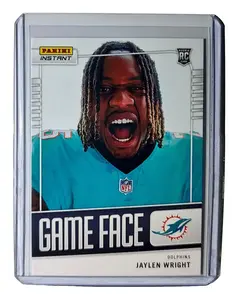 Jaylen Wright 2024 Panini Game Face #12 NFL Rookie Card Miami Dolphins 1/331