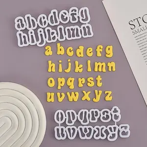 26 Pcs Lowercase Letter Fondant Cutters - Full Alphabet Set for Cake Decorating, Cupcake Toppers, and Cookie Making Baking Utensils Supplies Baking Tools Baking Supplies Kit Bakeware