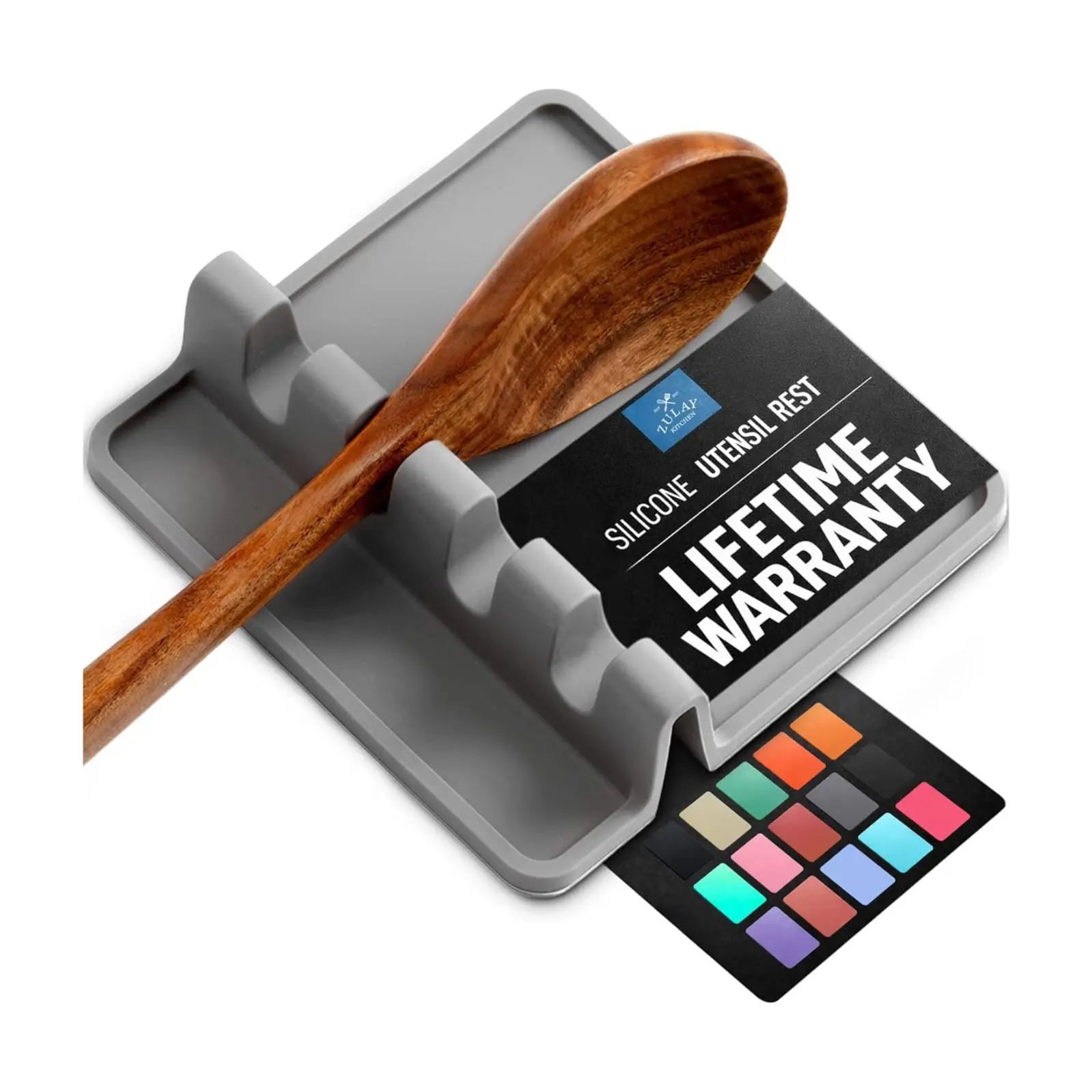 Silicone Spoon Rest for Stove Top, Heat Resistant BPA Free Utensil Rest Holder for Multiple Cooking Utensils, Spoon Holder for Kitchen Counter, Ladle, Spatula, Tongs & Cooking Accessories