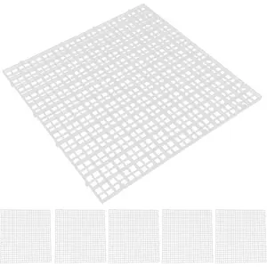 6Pcs Aquarium Fish Divider Isolation Board Bottom Filter Grid Plate Dividers Crate Cutting Splicing for Mixed Breeding(White)