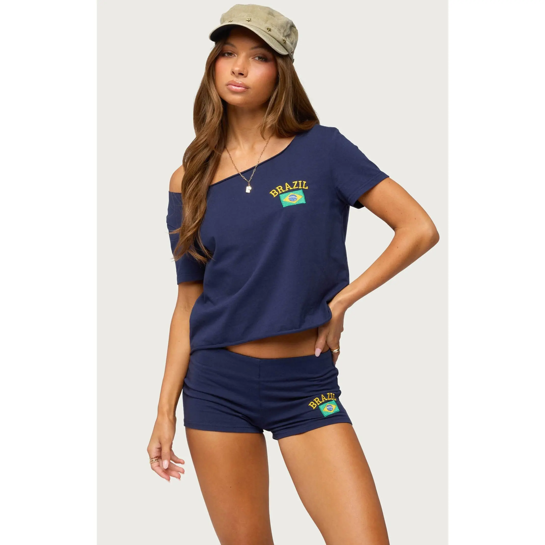 Edikted Women's Brazilian Babe Off-The-Shoulder T-Shirt