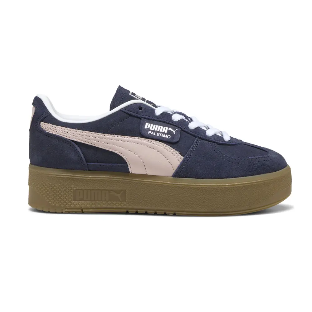 PUMA Womens Palermo Elevata Lace Up Sneakers Shoes Casual - Blue PUMA Womens Palermo Elevata Lace Up Sneakers Shoes Casual - Blue