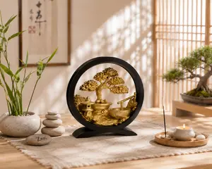 Mini Bonsai Zen Decor | 3D Printed Bonsai Sculpture | Japanese Style Desk Decor | Unique Gift for Mom | Meditation Room Art