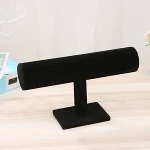 Elegant Single-Layer Jewelry Display Rack, Wooden Necklace and Bracelet Organizer, Perfect for Dressing Tables and Vanities