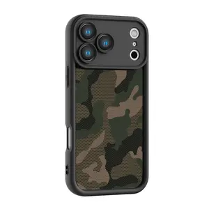 2026 New Camo Pattern iPhone 17 Pro Max Case Shockproof Soft Rubber Jungle Camouflage Phone Cover for iPhone 17 Air Promax 17Pro 11-16 Gifts for Men Boy Husband Hunter Outdoor Enthusiast