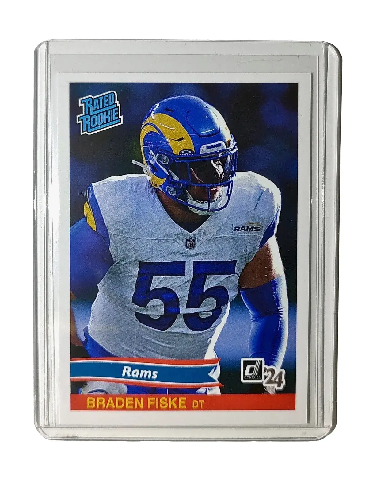 Braden Fiske Rookie 2024 Panini Rated Rookie Retro NFL #33 Card LA Rams 1 of 890