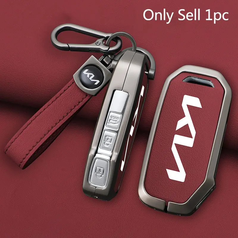 Zinc Alloy Car Key Case Cover Key Bag Shell Holder Keychain Car Key Protector Car Key Accessory Car Key Chains For Kia Sportage 2023 Ray Sorento Soul Telluride Cerato 2020 K5 K8 2022 Ceed Forte NIRO Seltos Accessories