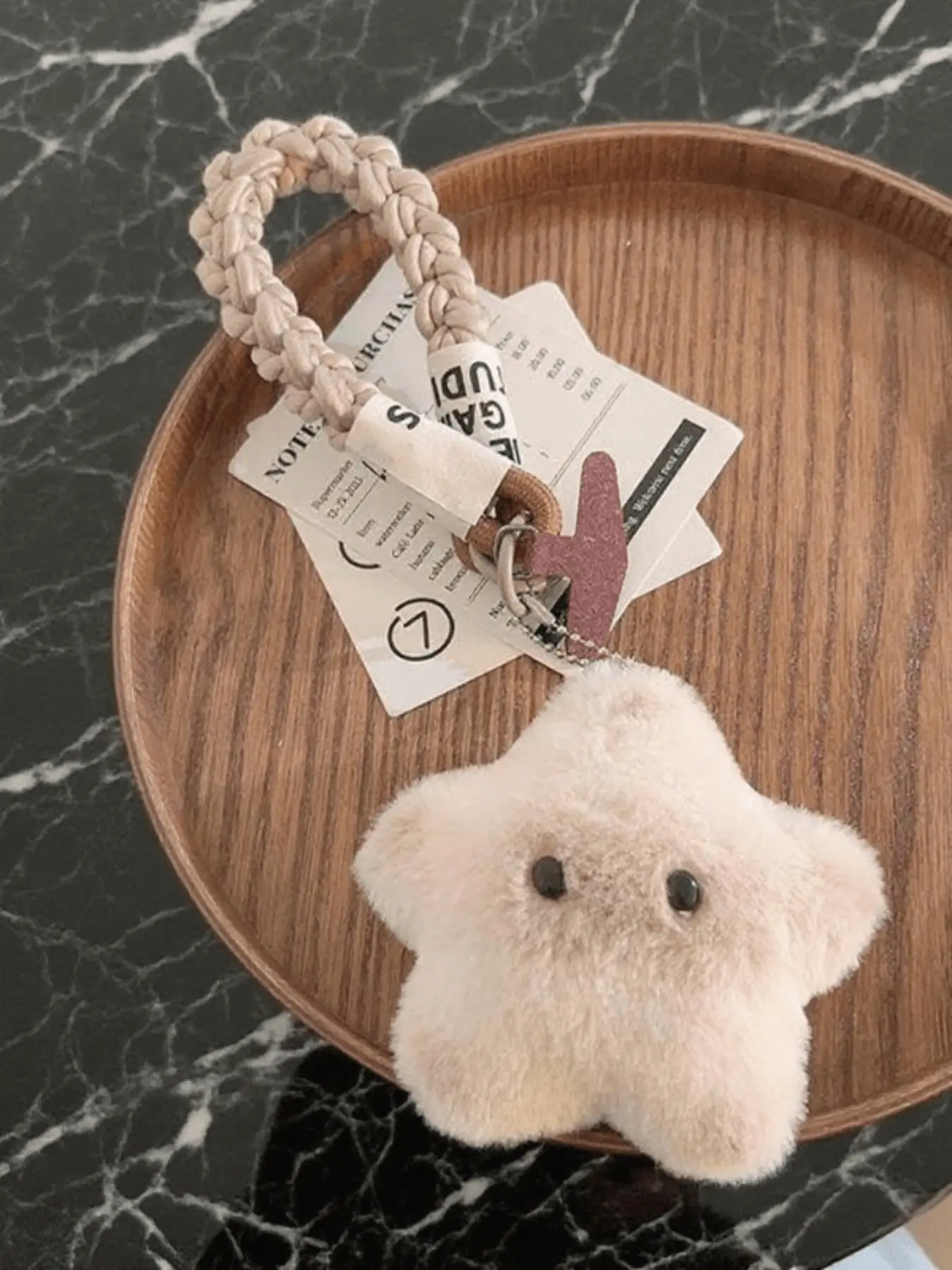 Cute Starry Figure Keychain, Phone Case Strap, Bag Charm, Braided Rope Wristband, Adorable Accessory for Daily Use, Cute Star Pattern, Gift Keychain