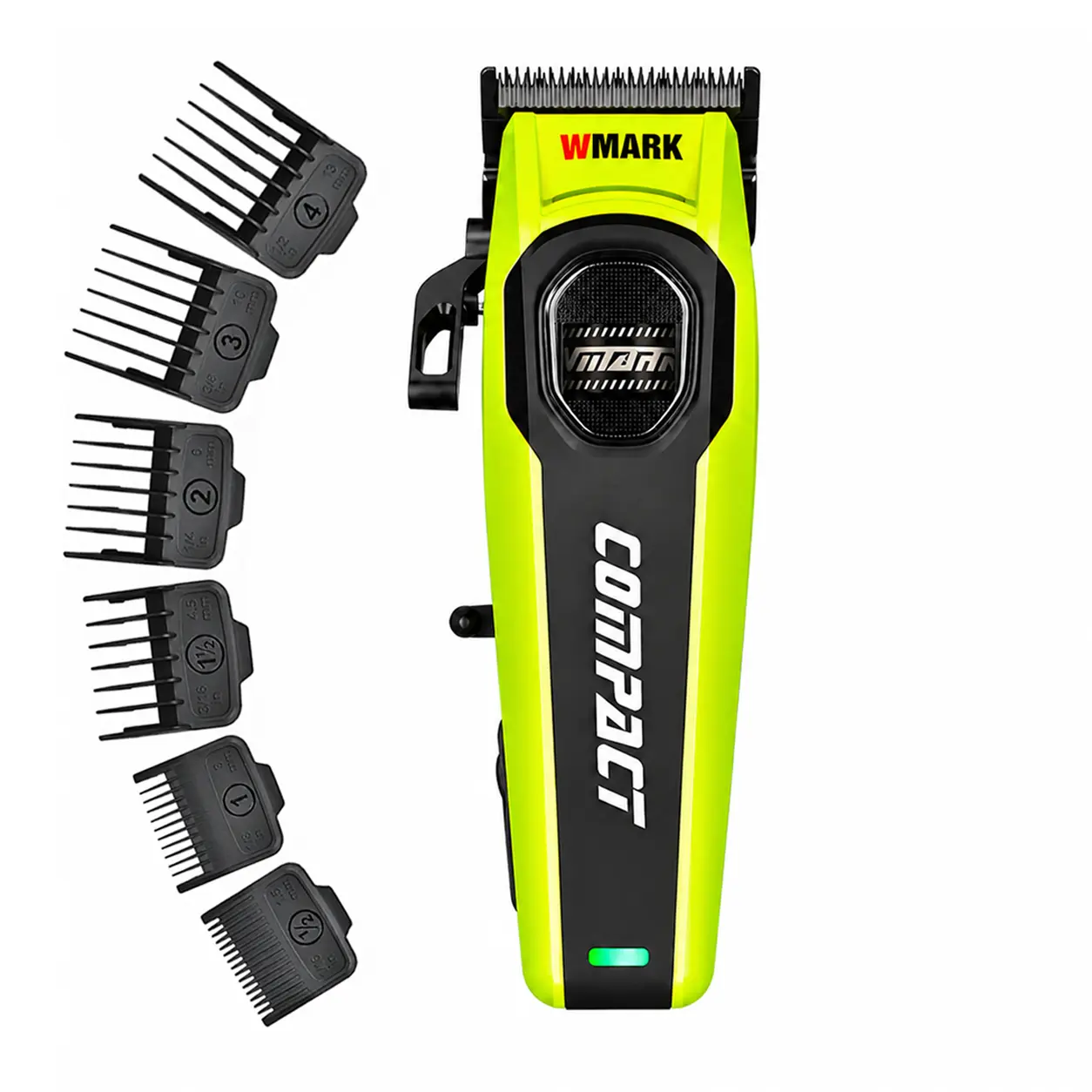 WMARK NG-V4 Professional Cordless Hair Clippers for Men - Smooth Haircuts, 8000 RPM Outer Rotor BLDC Brushless Motor, DLC Blade, Dual Speeds, Rechargeable Barber Clipper, LED Light, 3000mAh Battery, 6 Magnetic Guards, Charging Stand, Storage Solution