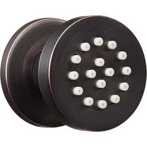 Solid Brass Body Spray Shower Jet - Round Massage Side Sprayer Spa System Shower Set Adjustable Wall Mounted Oil Rubbed Bronze Finish