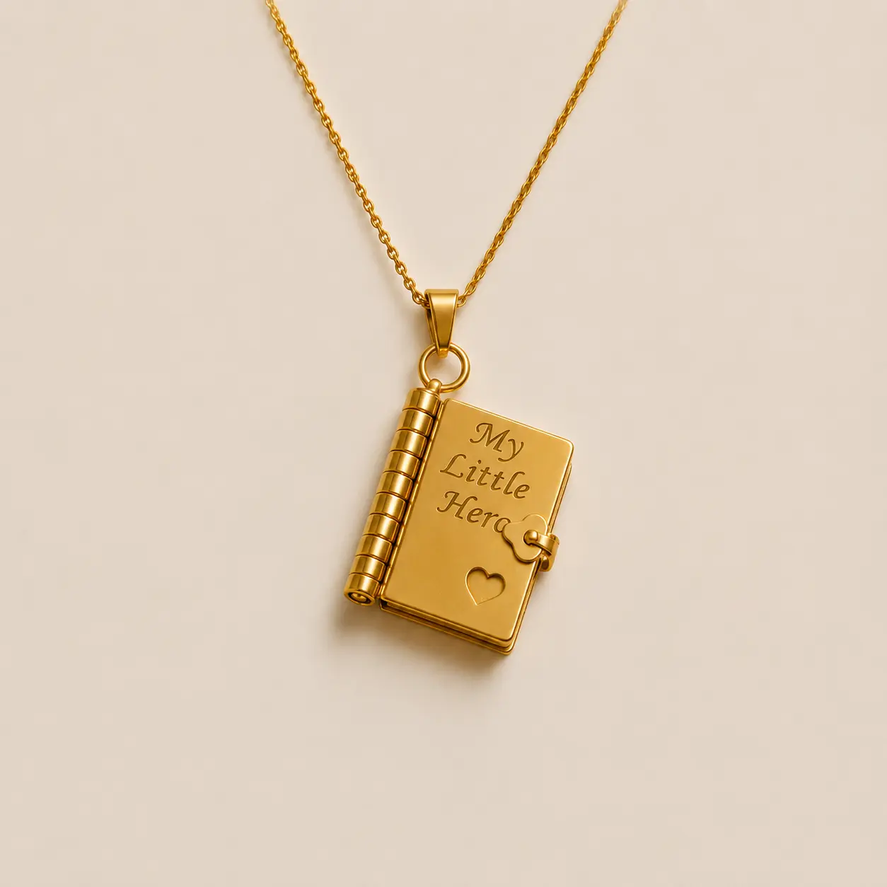My Little Hero Necklace for Son, Inspirational Son Gift from Mom or Dad, Meaningful Book Pendant Jewelry, Forever Love Keepsake Gift