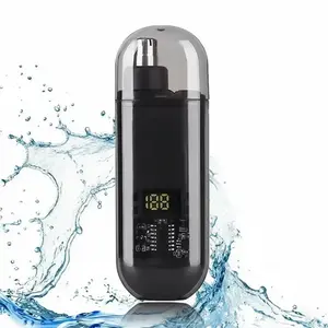 Men's Waterproof Digital Nose Hair Trimmer, USB Rechargeable Trimmer, Portable Precision Grooming Tool, Helps Create Elegant Facial Appearance & Daily Cleaning