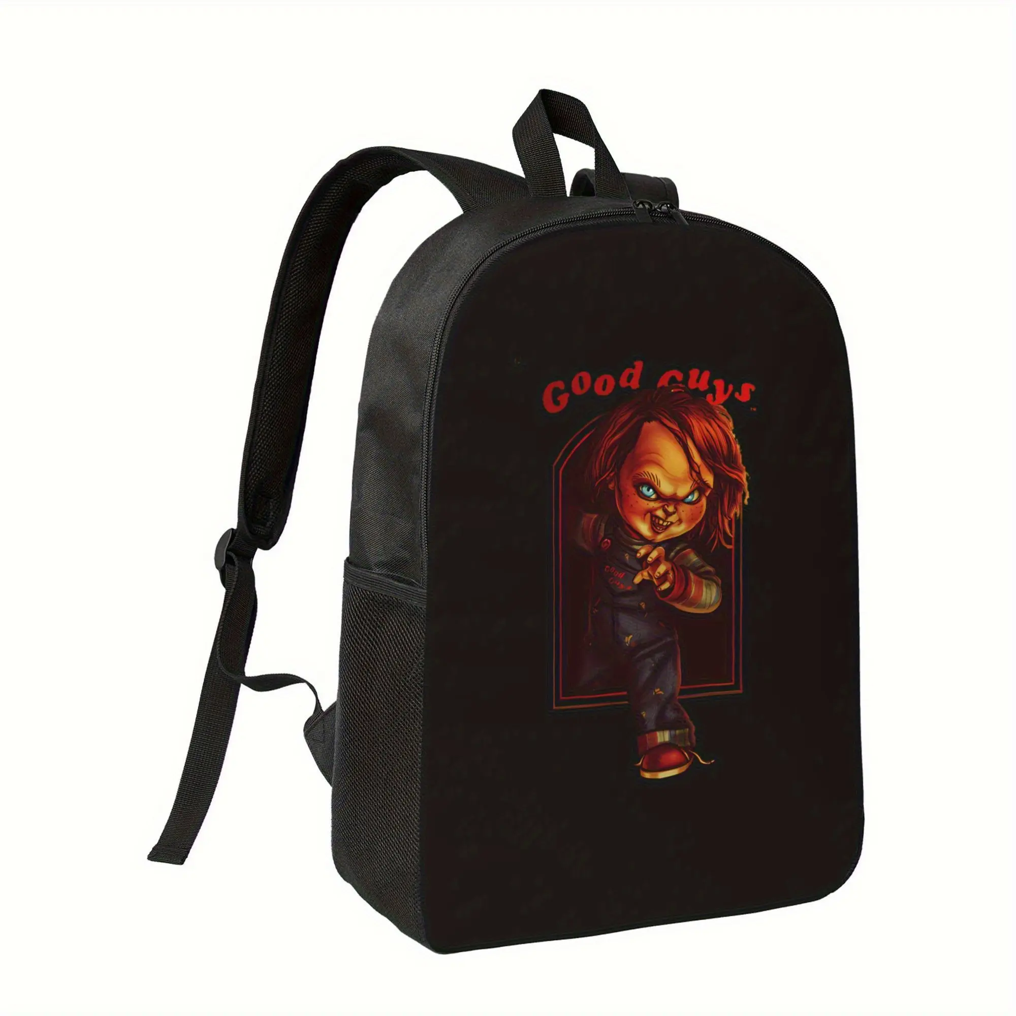 Good Partner Backpack - Bold Graphic Backpack, Black Backpack with Red Accents, Heavy-Duty Zipper Closure, Adjustable Shoulder Straps - School, College, Everyday Bag - Ideal Gift for Teens & Pop Culture Fans - Lightweight & Sturdy Backpack for Teens & Ad