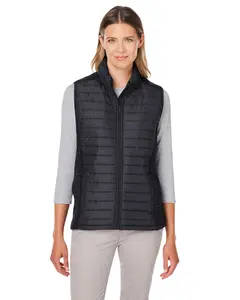 Nautica Ladies' Harbor Quilted Full-Zip Puffer Vest Basic Minimalist