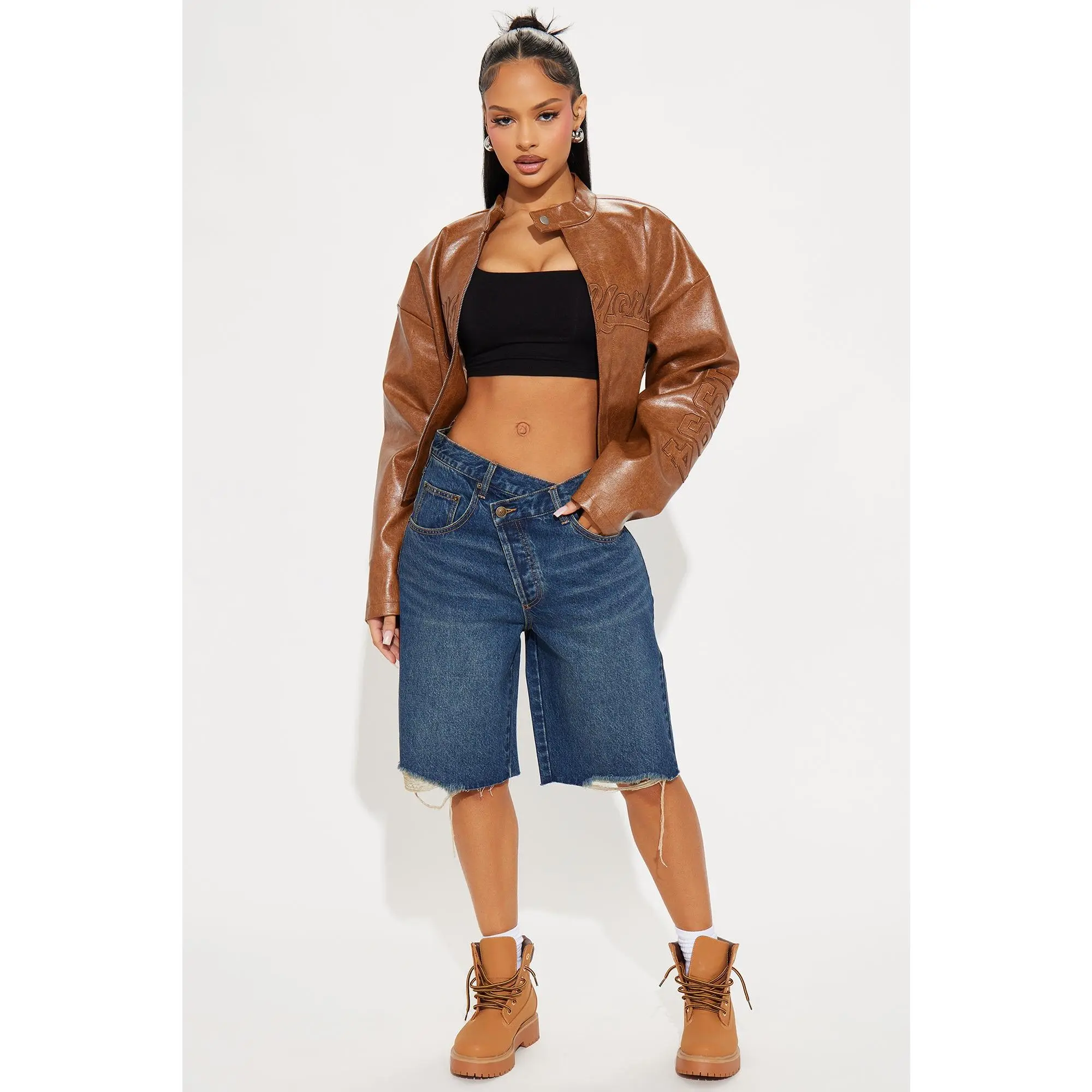 The Crossover Baggy Denim Jorts - Dark Wash