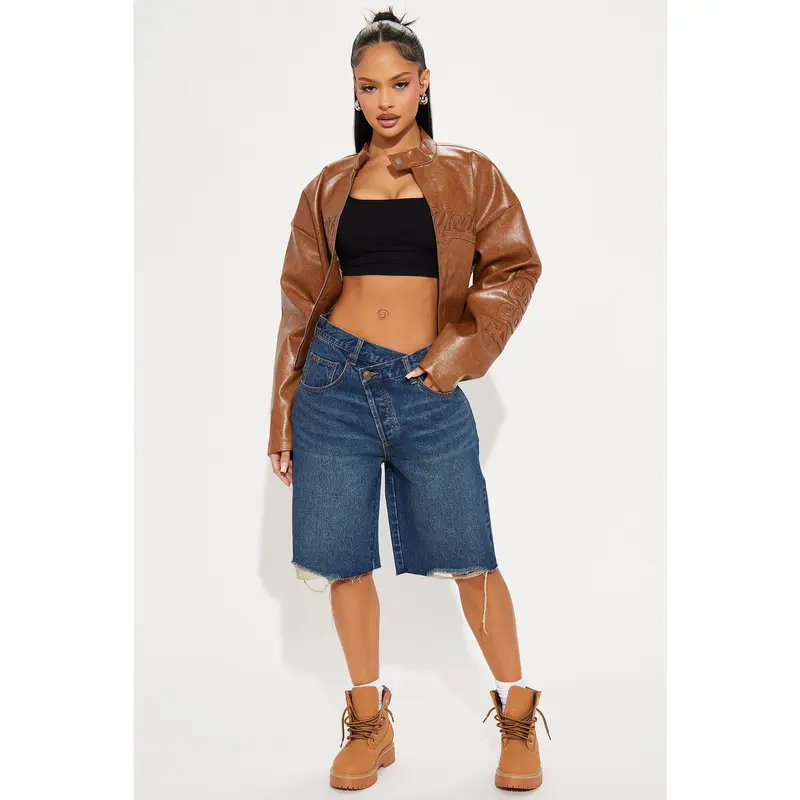 The Crossover Baggy Denim Jorts - Dark Wash