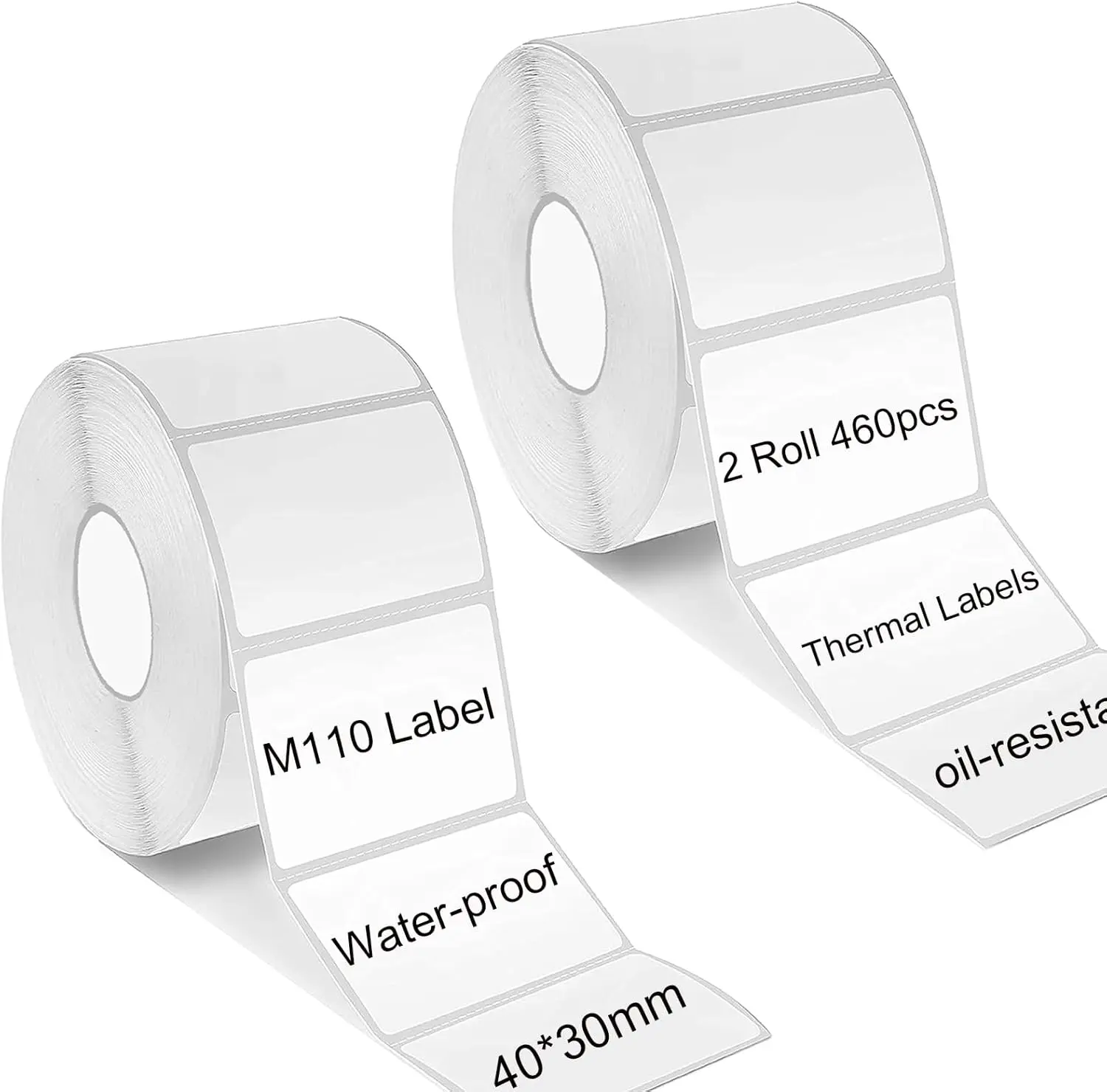M110 Thermal Labels, 1.57''x1.18'' (40x30mm) Holographic Thermal Sticker 460 count Compatible with  M110/M221/M220/M120/M200 for Barcode/Address/Mailing/Logo/Business/ Tag (2 Rolls)