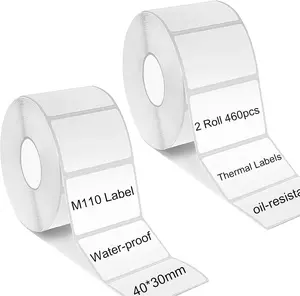 M110 Thermal Labels, 1.57''x1.18'' (40x30mm) Holographic Thermal Sticker 460 count Compatible with  M110/M221/M220/M120/M200 for Barcode/Address/Mailing/Logo/Business/ Tag (2 Rolls)