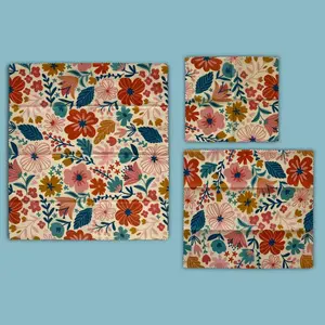Wrapsly Reusable beeswax kitchen wraps - Floral 3 pack - S,M,L