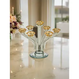 7 Branch Crystal Candelabra