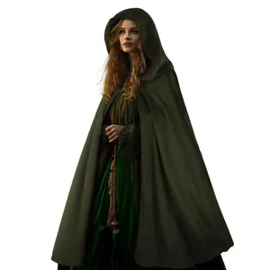 Hobbit Hooded Cloak Middle Ages Renaissance Cloak Adult Men and Women  EasterTikTokShopBlackFriday