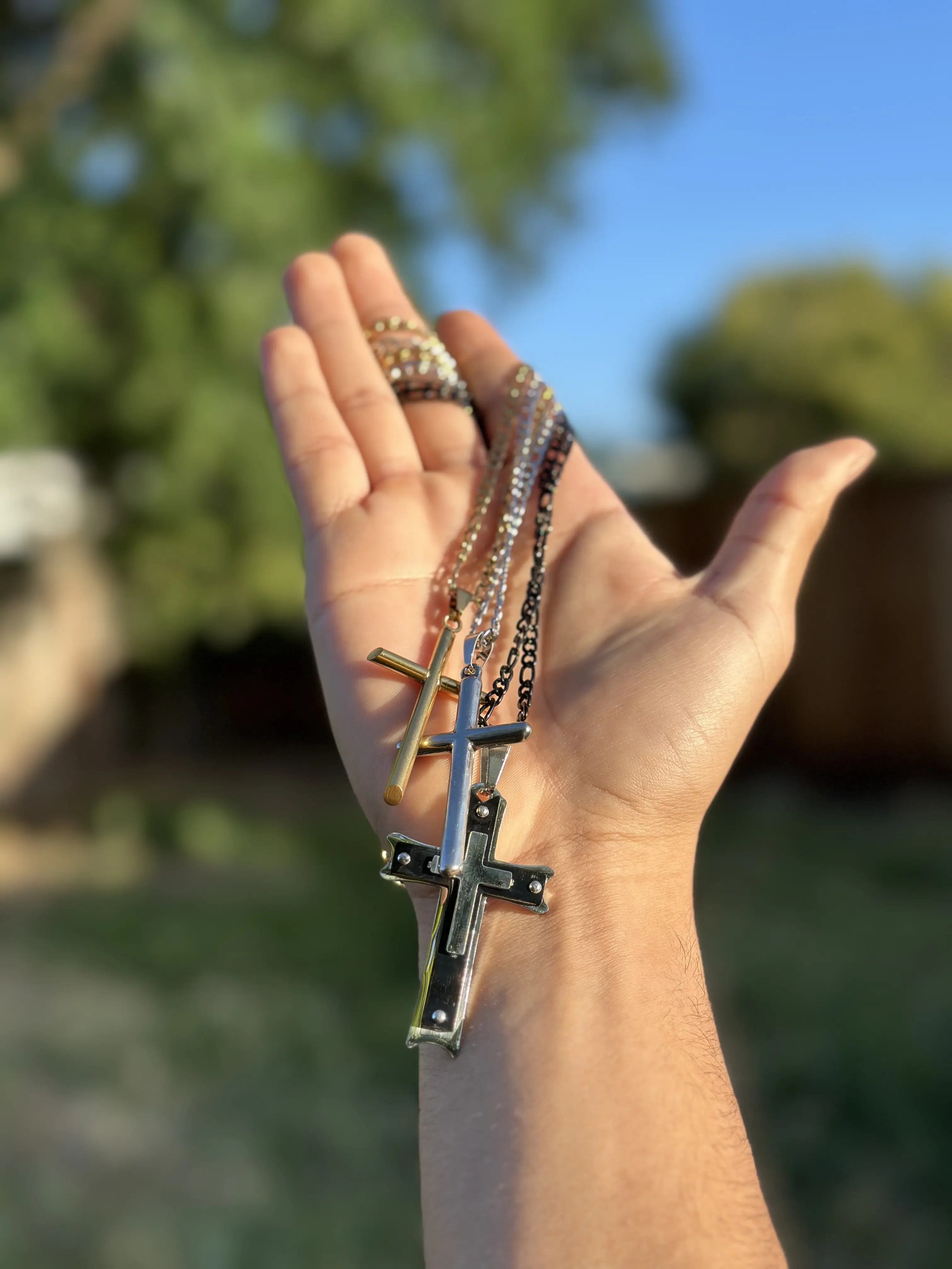 Stainless Steel Cross Necklace For Daily Use Stainless Steel Cross Necklace For Daily Use