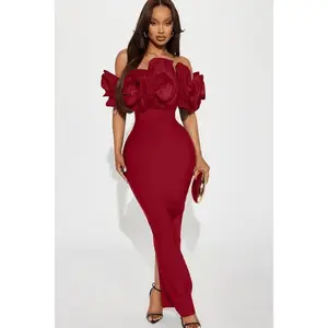 Rosetta Bandage Gown - Red