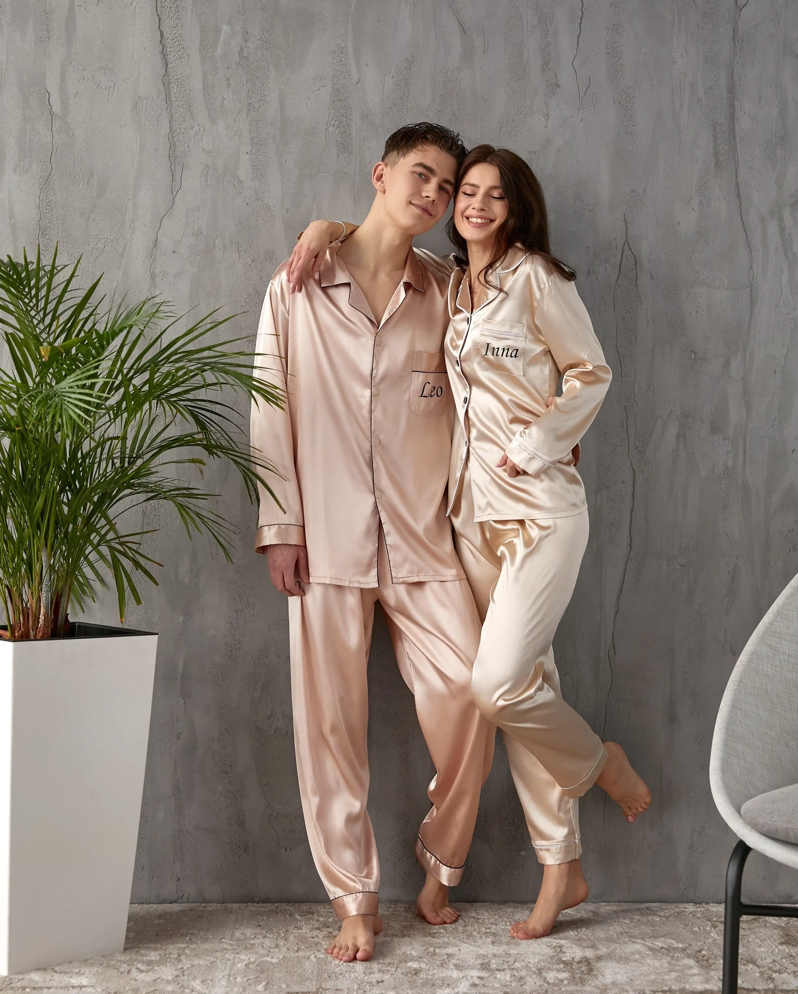 Satin Pajama Set for Couple