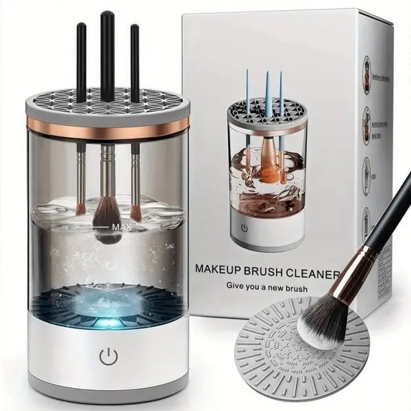 Automatic Electric Makeup Brush Cleaner - Compatible with All Sizes of Face Brushes for Beauty & Personal Care