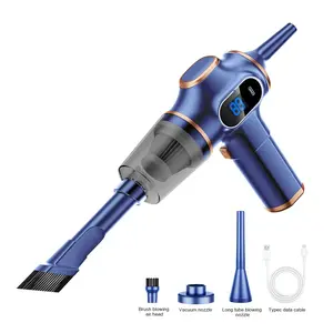 Portable Handheld Wireless Vacuum Cleaner, Multifunctional Car Vacuum Cleaner with Multiple Accessories & Digital Display, Household Cleaning Tool for Car, Home, Office