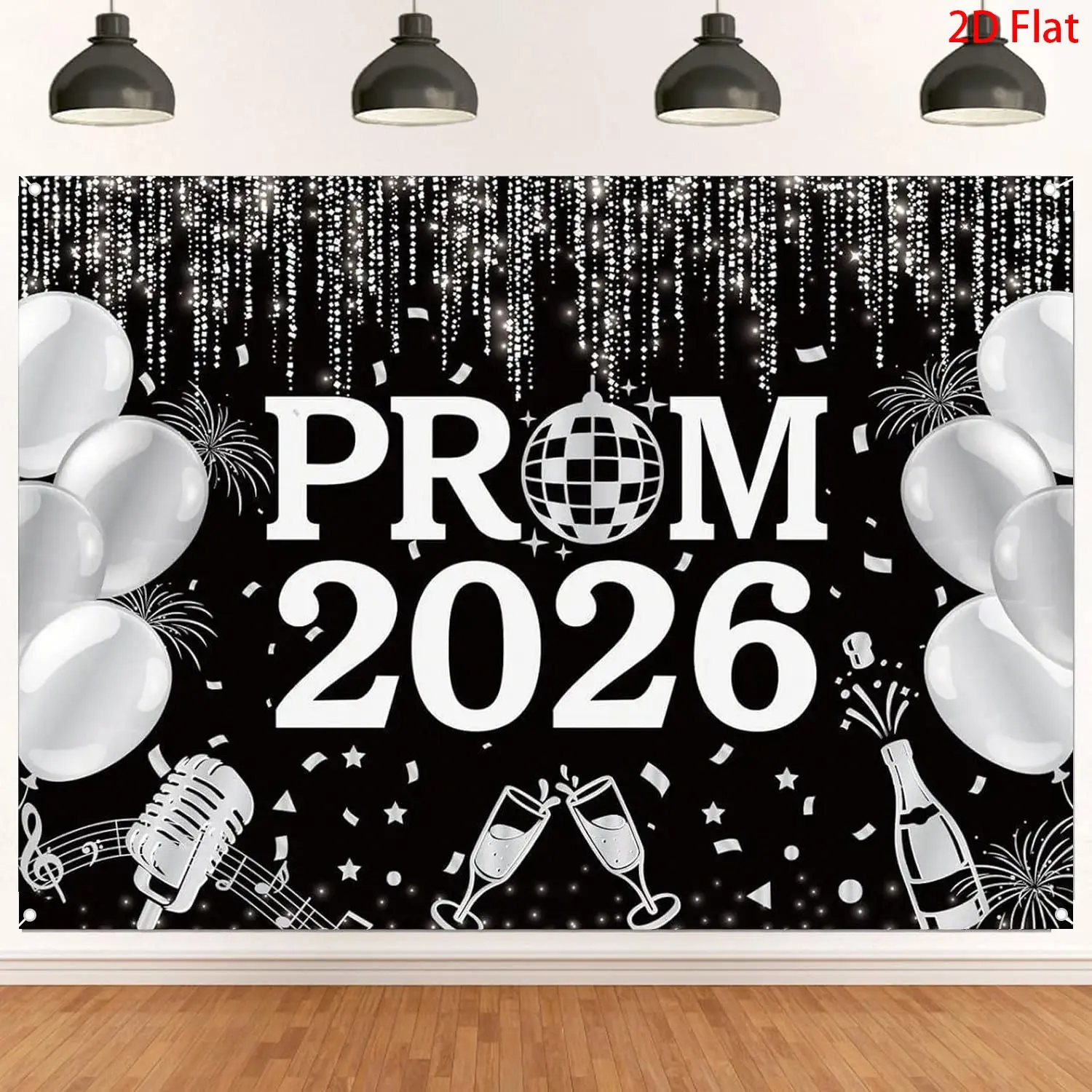 Graduation Dance Party Backdrop, Silver Disco Ball Pattern, Graduation Ceremony Background, Photo Booth Prop, Farewell Party Decor, Grad Party Decorations, Photoshoot Backdrop, Graduation Theme Backdrop, Photo Backdrops