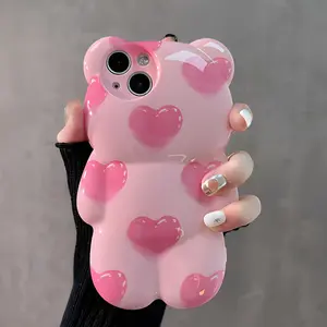 Full Protection Anti-Drop Phone Case for iPhone 16/15/14/13/12/11/Xs/X/Xr/Xsmax - Cover Protector, Shockproof, Stylish Casing Pink Protective Smartphone Cellphone