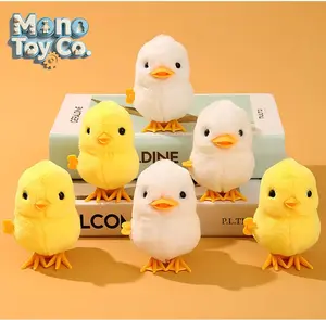 Easter Cute Wind-Up Chicken & Duck Stuffed Animal Toys Soft Plush Baby Toys for Tummy Time and Crawling Development