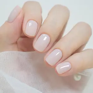 Minimalist Plain Fake Nails Kit, Nail Tips Art, Diy Nail Art, 1 Box Short Square False Nails Press on Nails Stick on Nails, Removable Full Cover Artificial Fake Nail for Women