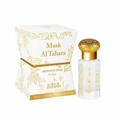 Nabeel Perfumes | Musk Al Tahara | Musk Al Tahara + Musk Al Tahara Roll-On Oil + Musk Al Tahara Zahri + Musk Al Tahara Zahri Roll-On Oil | 6 ML - 12 ML | Unisex fragrance | White Musk - Violet & Powdery Notes