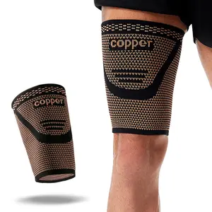 1PC Copper Thigh Compression Sleeves,Hamstring Compression Sleeves for Groin,Quad,Workouts and Sports